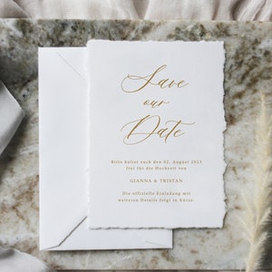 Save the Date Karte, SavetheDate, Save the Date Hochzeit, Save the Date Karte, Fine Art, Modern, Minimalistisch, Gianna Kollektion