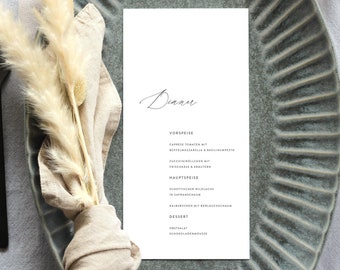 Menu Wedding, Drinks Menu, Wedding Menu, Menu, Wedding Stationery, Modern, Minimalist, Simple, Fiona Collection