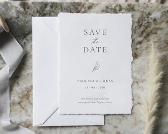 Save the Date Karte, SavetheDate, Save the Date Hochzeit, Save the Date Karte, Fine Art, Modern, Minimalistisch, Paulina Kollektion