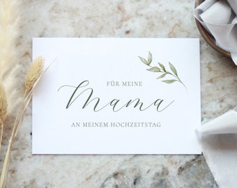 Dankeskarte für die Mama, Danke sagen, Karte Mutter, Karte Vater, Hochzeitskarte