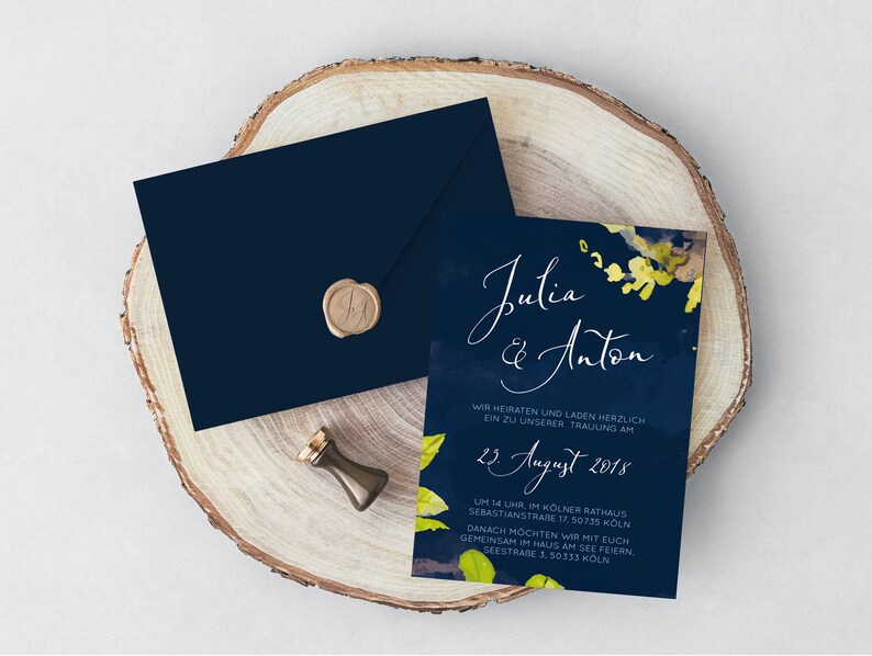 Hochzeitseinladung Set Midnight Dream Etsy