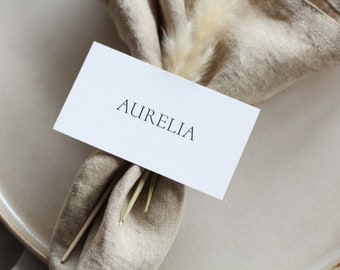 Place cards personalized, name cards, place cards, name cards labeled, name tags print yourself, Aurelia