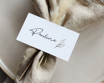 Place cards personalized, name cards, place cards, name cards labeled, name tags print yourself, Paulina