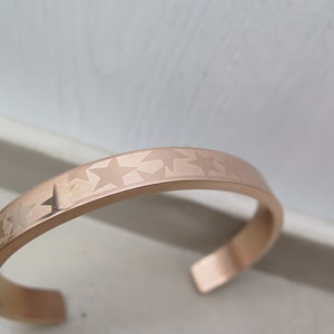 Bracelet - Étoiles - Acier inoxydable plaqué or rose large / Ciel étoilé / élégant / Cadeau / Mariage / Bracelets / Étoile