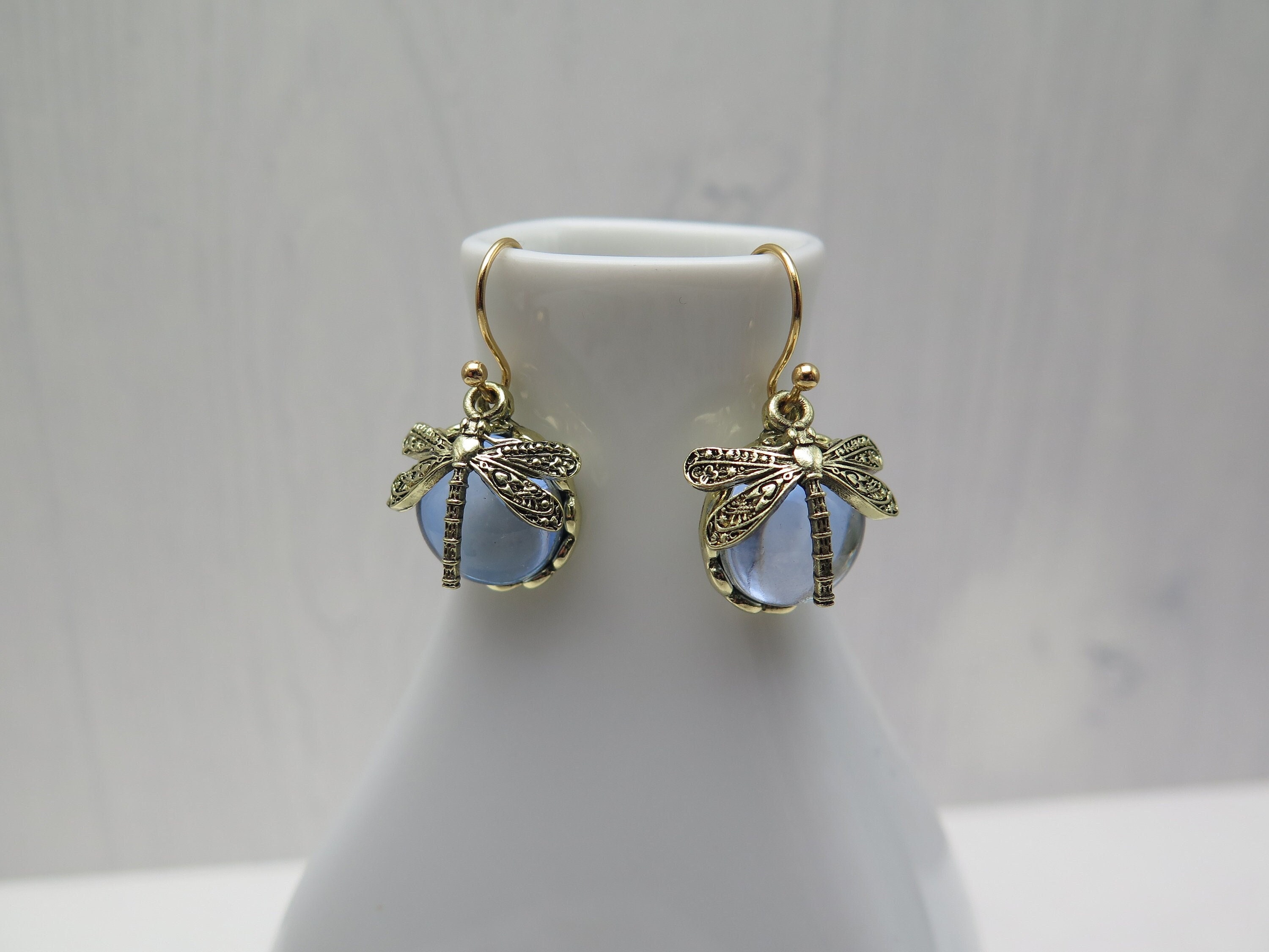 Parure De Bijoux Vintage : Broche Et Boucles D'oreilles En Cristal "Mouche" - Occasion
