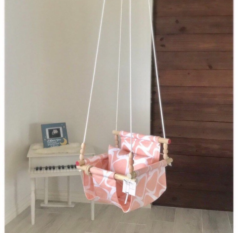 Free Shipping Baby Swing Toddler Swing Indoor Swing Baby Decor Nursery Decor Fabric Swing Nursery Swing High Back