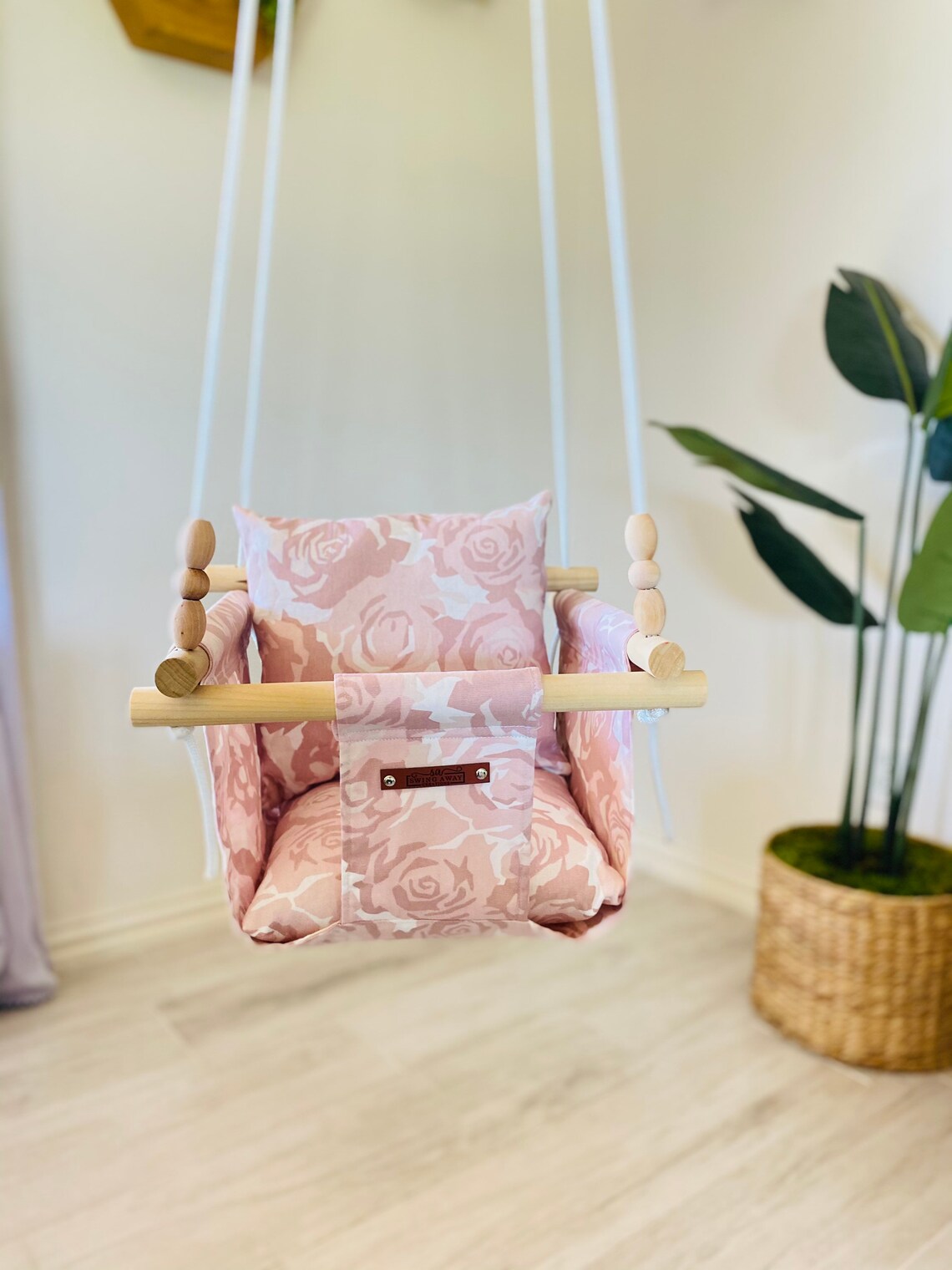 Blush Roses baby swing fast shipping toddler swing nursery Etsy