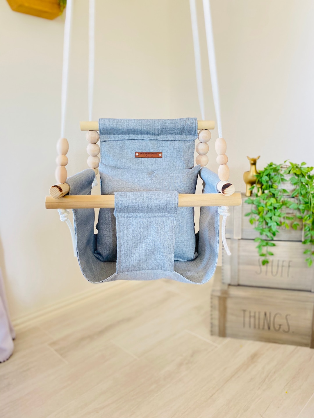 Made in USA OUTDOOR Gray Baby Swing High Back Baby Swing Etsy