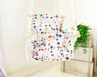 Made in USA, Baby swing, High back Baby swing, Baby Gift, nursery decor, baby swing, , indoor swing, toddler swing
