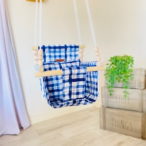 Made in USA,baby swing, high back, toddler swing, indoor swing, baby decor, nursery decor, fabric swing, nursery swing,