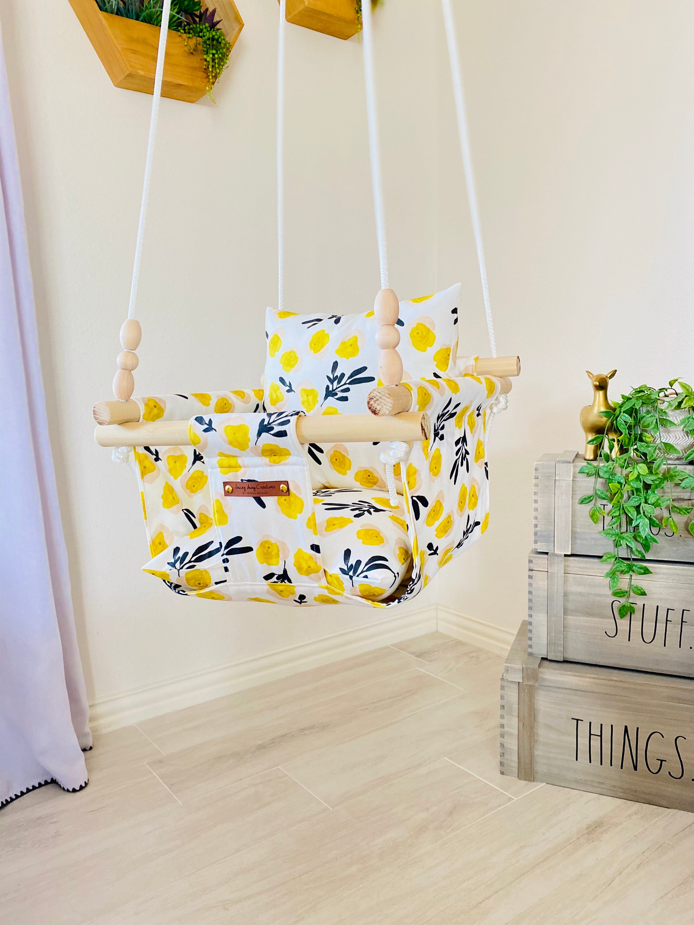 Baby Swing Toddler Swing Handmade Swing Nursery Swing Etsy