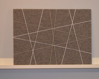 Memo board / felt, medium grey / handmade