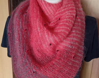 Triangular scarf - mohair/silk