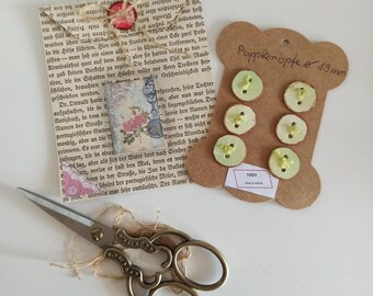 Cardboard buttons - green/yellow - 19 cm