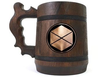 Gamer Gift Geek Gift Gift Idea Tricorn Beer Stein Destiny Wooden Tankard Destiny Beer Mug Gamer Gift Geek Gift Gift Idea Tricorn Beer Stein Destiny Wooden Tankard Destiny Beer Mug