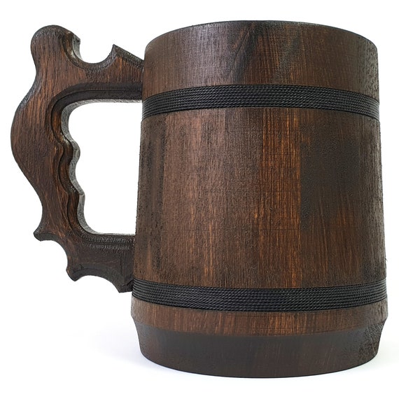 Plain Wooden Beer Mug, Gift For Husband Birthday, Personalized Beer Mug, Groomsman Mug, Beer Lover Gift, Beer Gift For Him