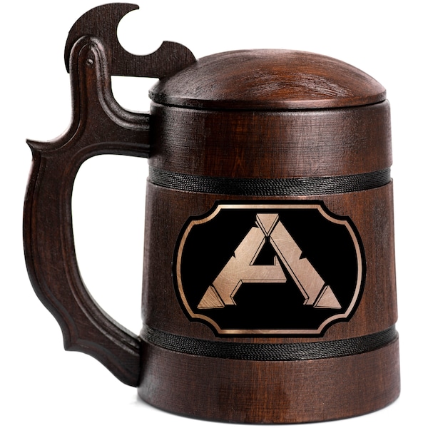 ARK Beer Stein, Personalized Beer Tankard, Gift Idea For Friend, Geek Gift, Custom Beer Mug, Gift For Gamer / Gift For Husband Birthday