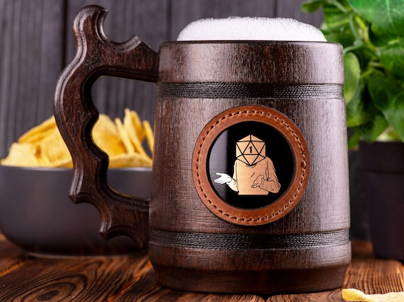 Guess I'll Die Beer Mug, Personalized Dungeons and Dragon Tankard, Groomsman DnD Stein