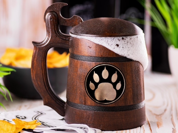 Grooms Beer Stein with Lid, Christmas Beer Mugs Set - Perfect Gift for Men, Personalized Tankard with Engraving