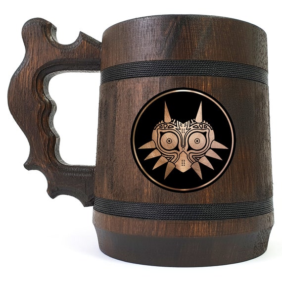 Majora’s Mask Beer Mug, Super Smash Bros Tankard, The Legend of Zelda, Personalizes Beer Stein, Gift Idea For Men
