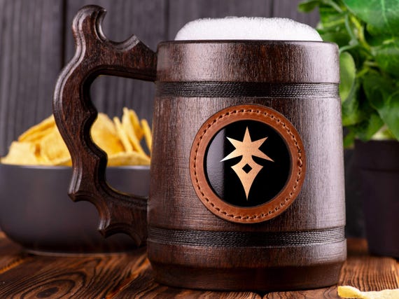 Personalized Dark Knight Mug, Final Fantasy XIV Jobs Beer Stein
