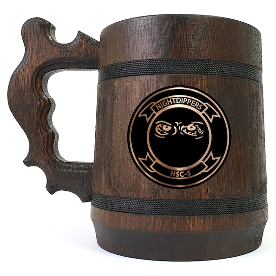 HS-5 Nightdippers Beer Mug, Military Symbol, Patriotic Stein, Gift For Dad, Gift Idea For Men, Personalized Beer Mug / Gift For Soldier
