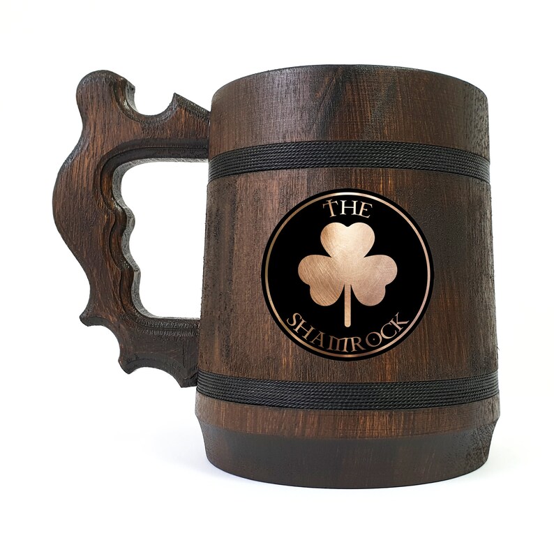 Shamrock Beer Mug / Celtic Symbol / Wedding Stein ...