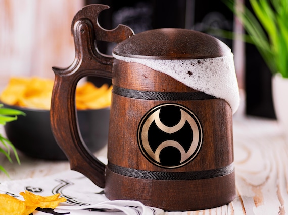 Warrior Beer Stein With Lid, Personalized Final Fantasy XIV Jobs Beer Tankard, Groomsman Beer Mug, Video Gamer Beer Gift
