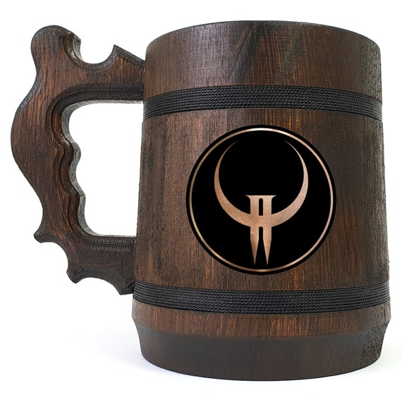 Quake 2 Beer Stein, Quake II Beer Mug, Personalized Tankard, Beer Lover Gift, Gift Idea For Him, Beer Gift For Gamer