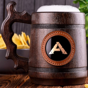 ARK Survival Evolved, ARK Beer Mug, ARK Ascended, Personalized Stein, Wooden Tankard