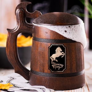 Herr der Ringe Bierkrug, tänzelndes Pony Stein, Herr der Ringe, Bierkrug