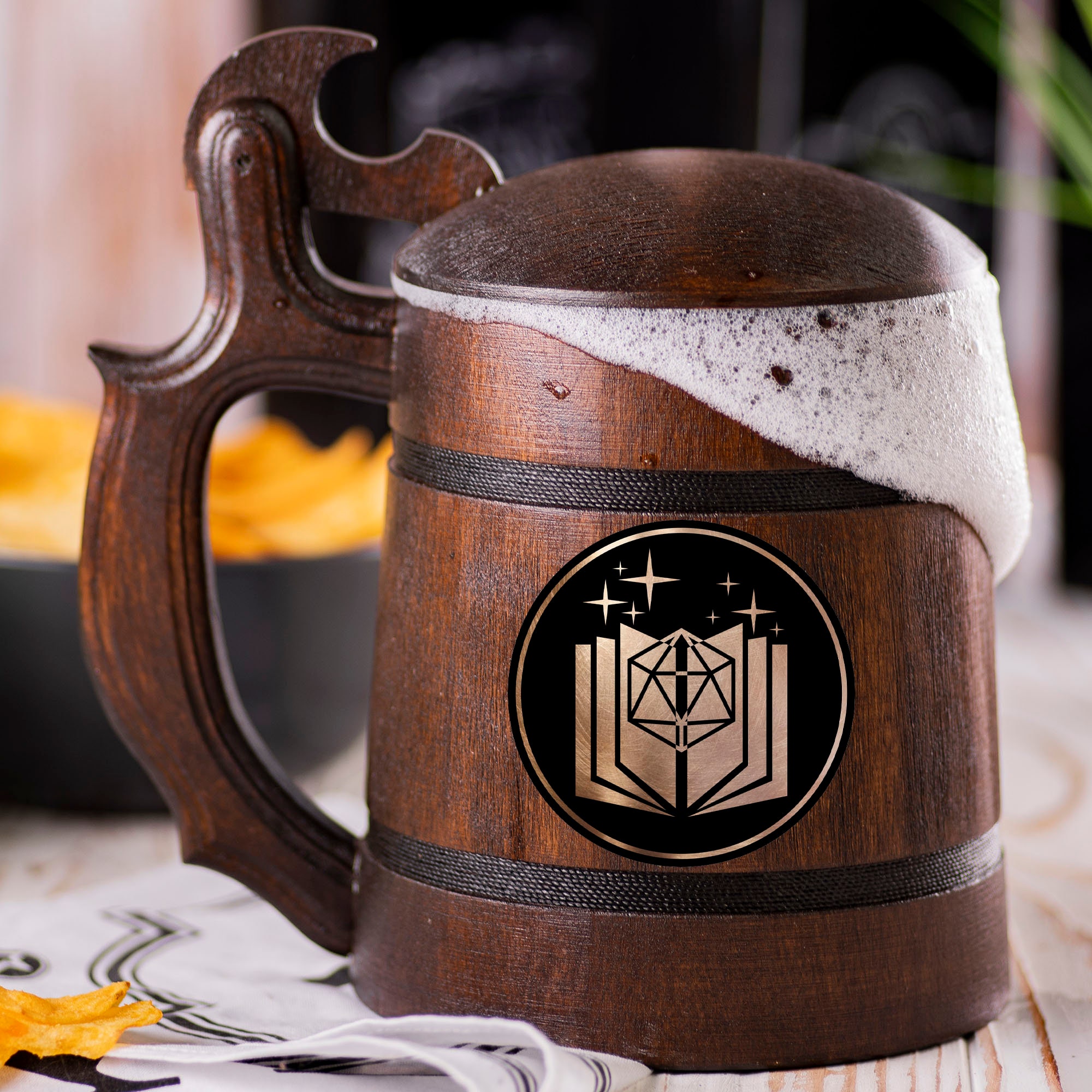 Storyteller Book Beer Stein With Lid Personalized Dungeons - Etsy