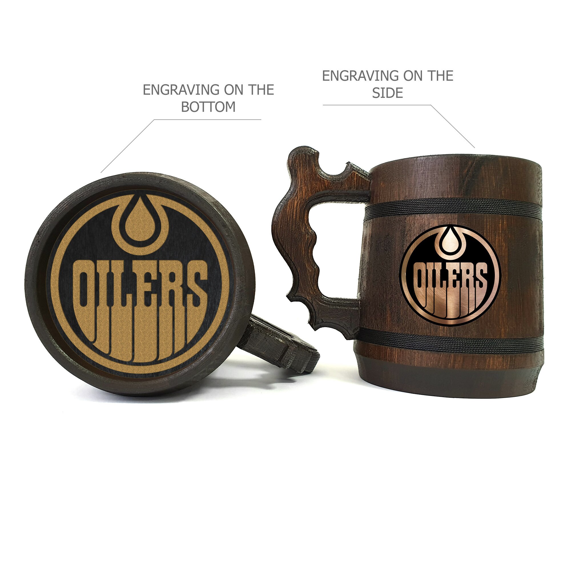 Edmonton Oilers Beer Mug / Hockey Team / Gift for Him / Gift Etsy