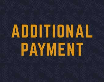 Additional Payment for Engraving