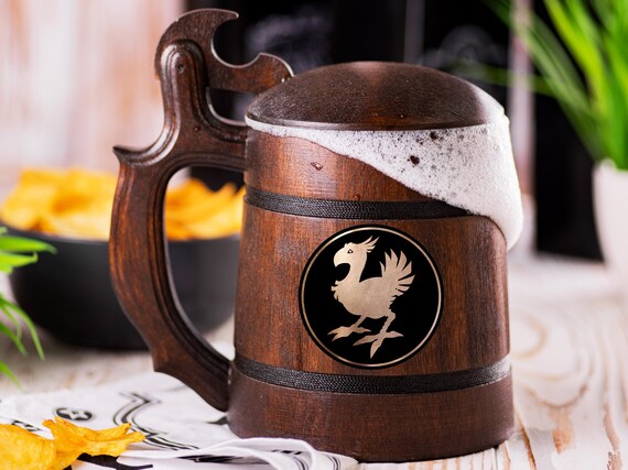 Chocobo Beer Mug With Lid, Final Fantasy Personalized Beer Tankard