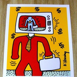 Keith Haring TV Man,1999 Japan Poster Playboy Art Archive zdjęcie 1