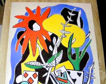 Fernand Leger Composition with king of Hearts (1949) poster,1985