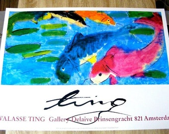 Walasse Ting Springwind over the lake poster,1989