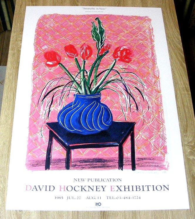 David Hockney Amaryllis in Vase Poster,1985 - Etsy