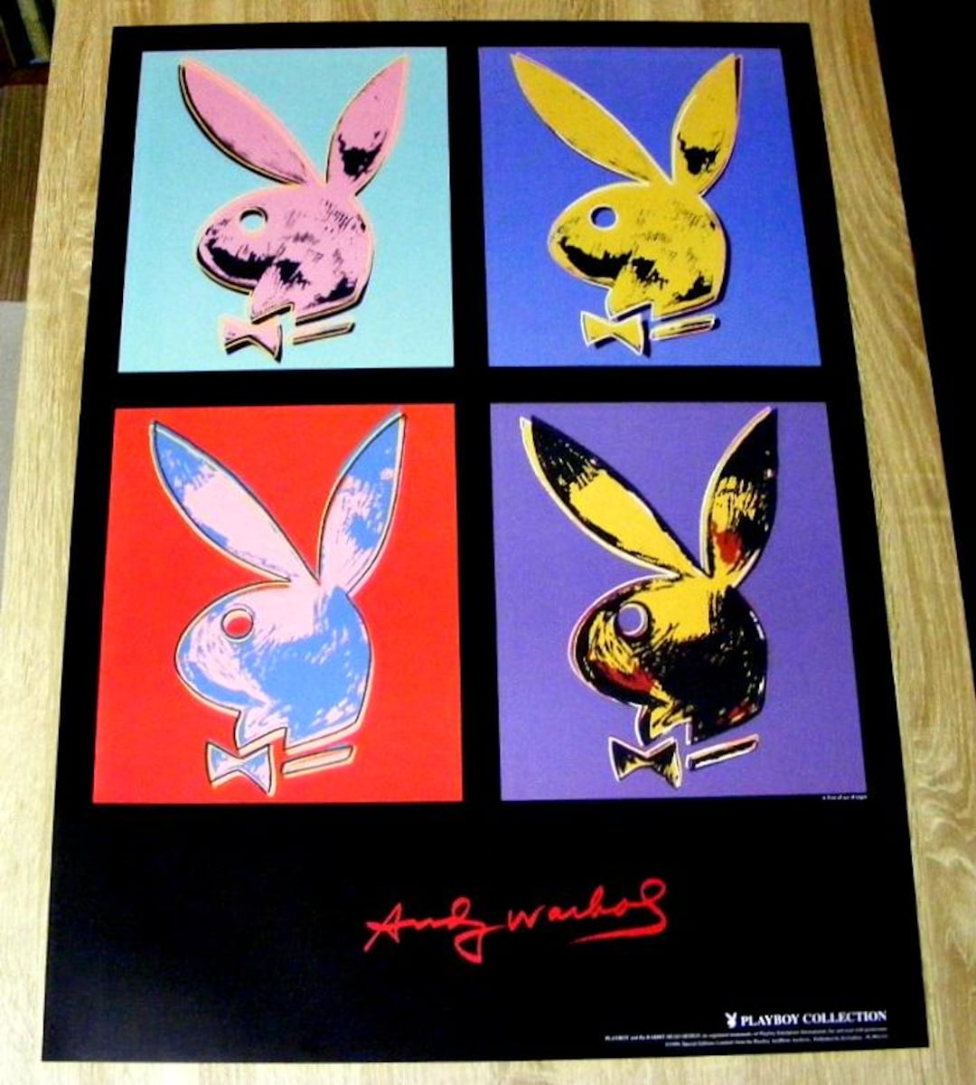 マット額装品 / Playboy 1999年/ウォーホル /ヴィンテージポスター Andy Warhol Playboy Bunny 4,1999 Poster (playboy Art Archive