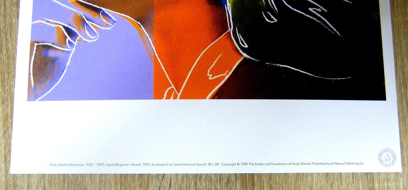 ウォーホル Ingrid Bergman Herself ドイツ製ポスター Andy Warhol Ingrid Bergman Herself (1983) Poster, 1989 - Etsy
