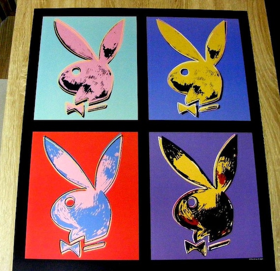【特別額装品】ウォーホル「Playboy 1999」ポスター／アートフレーム Andy Warhol Playboy Bunny 4,1999 Poster (playboy Art Archive) - Etsy
