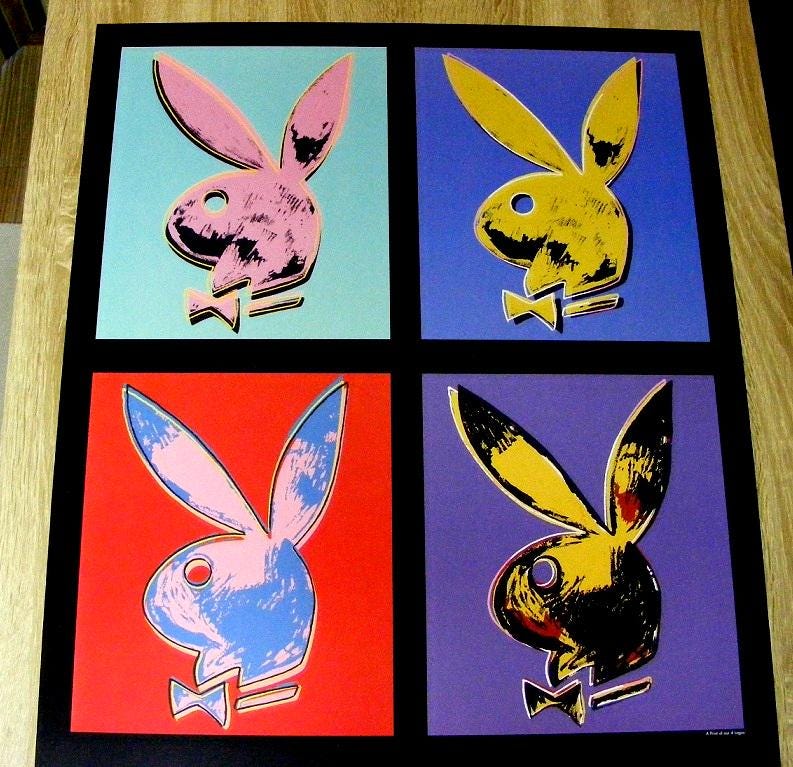 Andy Warhol Playboy Bunny 4,1999 Poster (playboy Art Archive) - Etsy