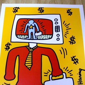 Keith Haring TV Man,1999 Japan Poster Playboy Art Archive image 2