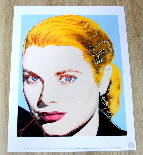 ウォーホル Grace Kelly (1983) ドイツ製ポスター Andy Warhol Grace Kelly (1983) Affiche, 1989 - Etsy France