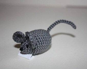 Amigurumi Mini Maus mit Schlüsselanhänger