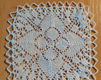crocheted doily, square