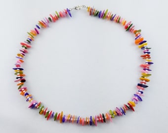 Pearl necklace made from shell splinter beads