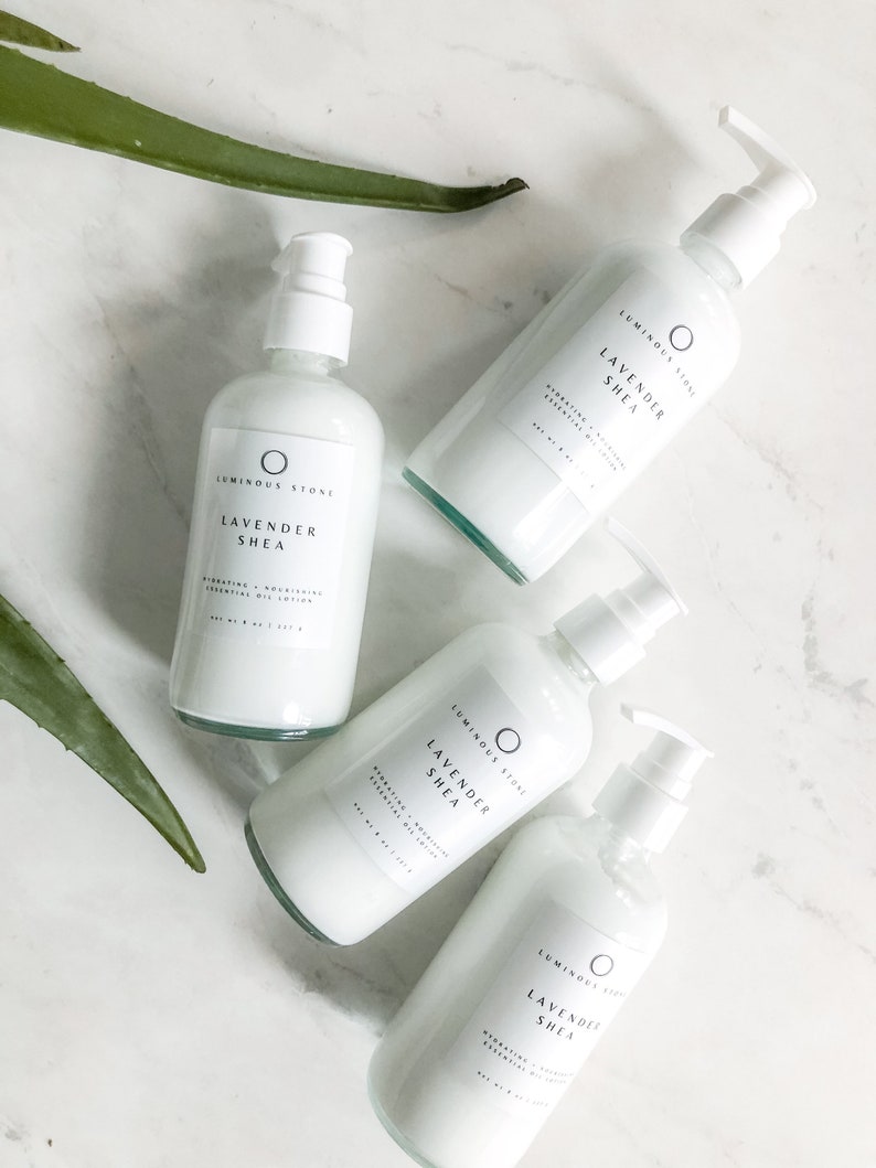 Lavender Shea Butter Essential Oil Moisturizing Lotion Etsy