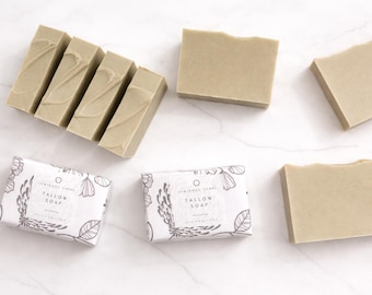 French Green Clay Spirulina Tallow Soap | Grass-Fed Organic Tallow, Frankincense Essential Oil